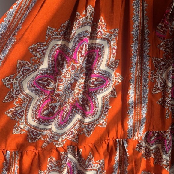 Porridge for Anthropologie Isabel mini dress.Medium Color Dark orange multi - Picture 8 of 10